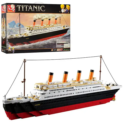 Конструктор SLUBAN Titanic, M38-B0576, 651-280 мм, фігурки, 1012 деталей, 64x48x9 см