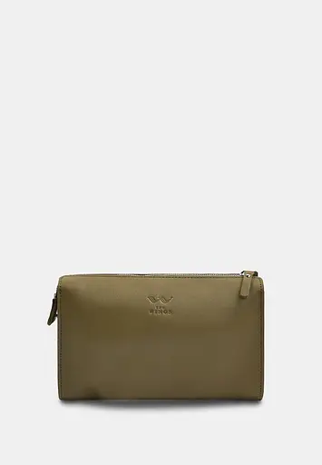 Шкіряний млатч оливковий краст - фото 4