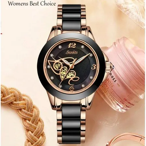 Жіночий наручний годинник Sunkta Absolut (Чорний) - фото 3