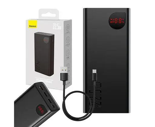 АКБ зовнішній - Умб Baseus Adaman Digital Display 400000 mAh 22.5 W Black (PPAD020001) - фото 6