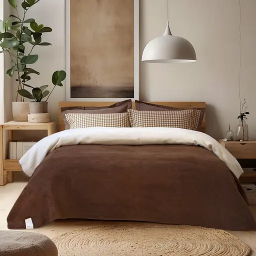 Плед Lotus Home Infinity коричневый 200х220 см (svt-2000022346078) - фото 6