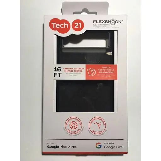 Оригинальный противоударный силиконовый Tech21 Evo Check для Google Pixel 7 Pro (6.7") Smokey Black (T21-9550) - фото 7