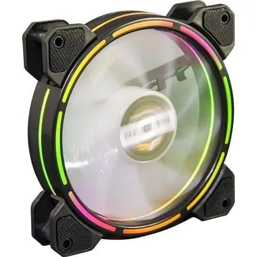 Вентилятор 120 мм Frime Iris LED Fan Think Ring RGB HUB 1200 ±10% об/хв живлення 6pin гідродинамічний підшипник 120х120х25 мм - фото 1