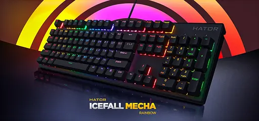 Клавиатура Hator Icefall Mecha Rainbow (HTK104UA) RGB-подсветка черная - фото 7