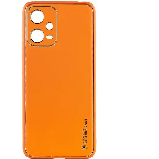 Кожаный чехол Xshield для Xiaomi Poco X5 5G / Redmi Note 12 5G Оранжевый / Apricot