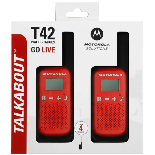 Рация Motorola TALKABOUT T42 Twin Pack B4P00811RDKMAW Red [76635] - фото 12