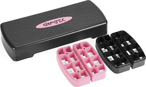 Степ-платформа Gymtek 3-х рівнева чорно-рожева - фото 3