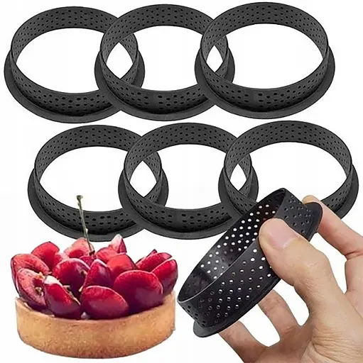 Комплект із 6 круглих форм для тартів з перфорованим краєм, Kitchen Master 87527 - фото 6