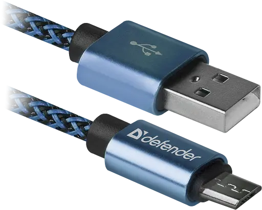 Кабель USB AM-micro BM, 1.0м, синий, 08-03T PRO Defender