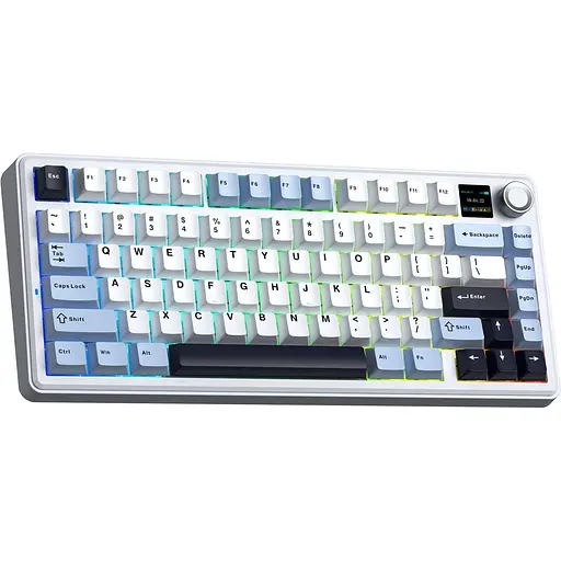 Клавіатура Aula F75 MAX Wireless Gasket Keyboard Reaper Switch 2.4G/BT EN/UA White (6978080501158) - фото 3