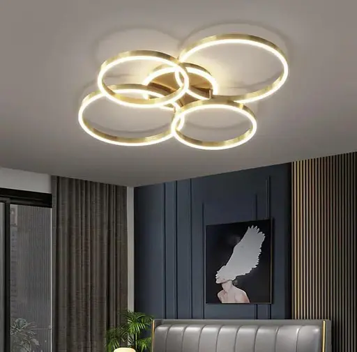 Потолочная люстра Anelli на 4 кольца Line.F A 8008/2+2 GD - фото 1