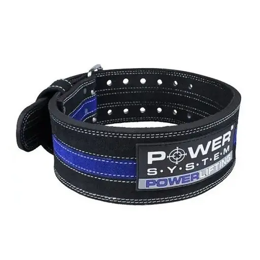 Пояс для тяжелой атлетики Power System PS-3800 PowerLifting Black/Blue размер XL - фото 3