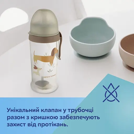 Бідончик непроливайка Canpol babies з трубочкою та обтяжувачем DOGS (56/510_bro) - фото 7