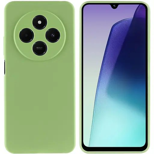 Чохол Lakshmi Silicone Cover Full Camera AA для Xiaomi Redmi 14C/Poco C75 Зелений/Pistachio - фото 2