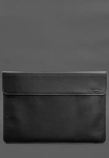 Кожаный чехол-конверт BlankNote на магнитах для MacBook Air 15 (2023) Черный - фото 2