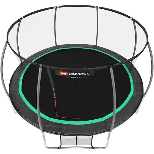 Батут Hop-Sport Premium 14ft (427см) чорно-зелений з внутрішньою сіткою - фото 2
