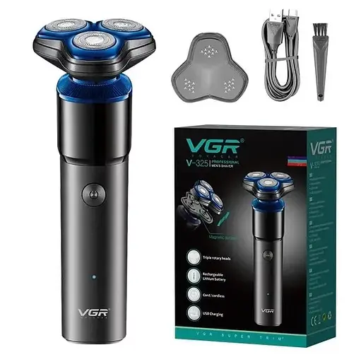 Портативна водонепроникна електробритва VGR V-325 - фото 2