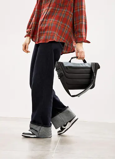 Женская сумка-бананка под ноутбук Sambag Urban Laptop голубая 46×26 см (51411010) - фото 8