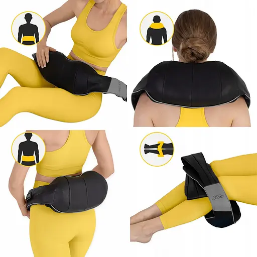 Накидка-массажер 4FIZJO Shiatsu Ultra+ для шеи и спины, аккумуляторная 4FJ0611 Black/Grey (P-5907739319098) - фото 4