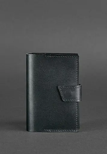 Шкіряна обкладинка для паспорта 4.0 чорна - фото 2