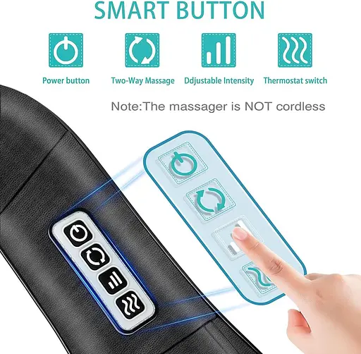 Массажер для спины и шеи AERLANG Shiatsu с нагреванием - фото 7