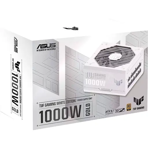 Блок живлення ASUS TUF-GAMING-1000G-WHITE ATX 3.1 1000W Gold (90YE00S5-B0NA00) - фото 9