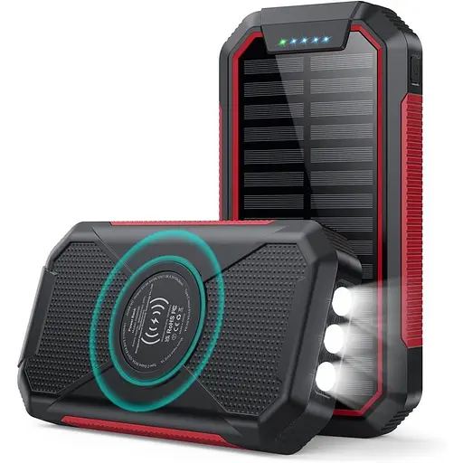 Портативное зарядное устройство PD HETP Solar Wireless Power Bank, 26800 мА·ч 25 Вт