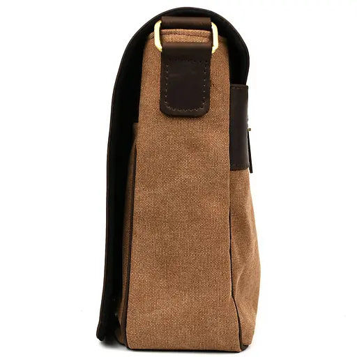 Сумка мужская через плечо из кожи и канвас TARWA 37х27х11 см sum0028301 - фото 3