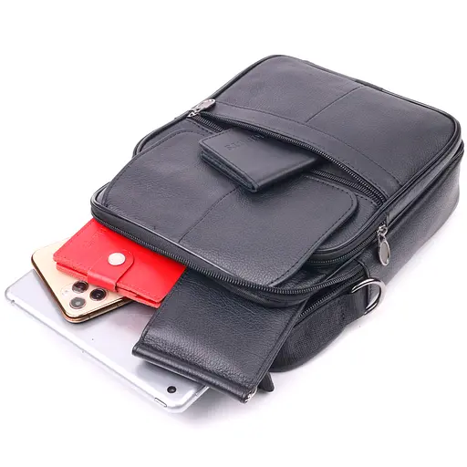 Чоловіча шкіряна сумка Vintage 19,5х25х6 см sum0022412 - фото 6