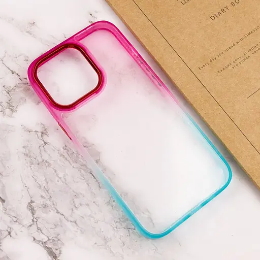 Чехол Epik TPU+PC Fresh sip series для Apple iPhone 13 Pro Max 6.7 Бирюзовый/Розовый - фото 3