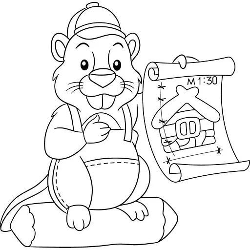 Розпис по полотну "Бобер" 15115-AC 25х30 см