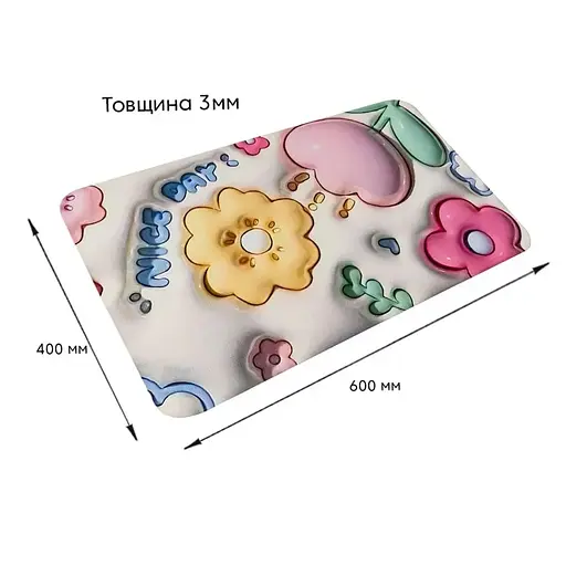Коврик влагопоглощающий Wall Sticker 40х60х3 мм SW-00002550 - фото 2