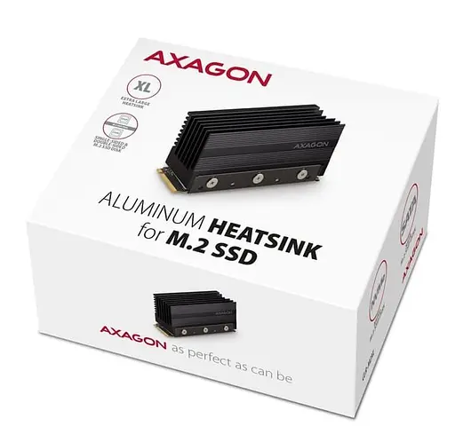 Радиатор з пасивним охолодженням для накопичувачив AXAGON CLR-M2XL heatsink for M.2 SSD - фото 6