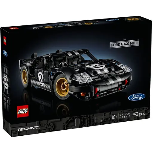 Конструктор LEGO Technic Автомобиль для гонки Ford GT40 MKII 1966 года 793 детали (42223)