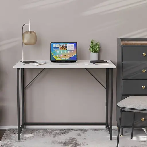 Стіл розкладний Моріс Ferrum-decor 750x1000x600 Чорний метал ДСП Біле 16 мм (FRD-104669) - фото 3