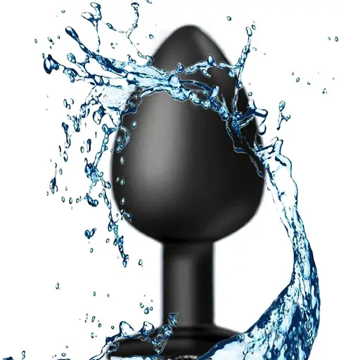 Анальна пробка з кристалом, чорна анальна пробка, анальна пробка зі стразою маленька S - фото 14