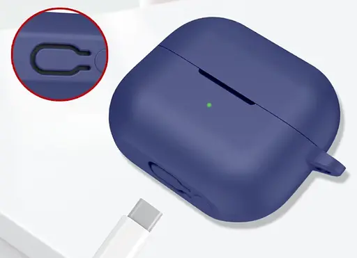Чохол-накладка DK для Samsung Galaxy Buds 3/3 Pro (R530/R630) | Silicone Candy Friendly карабін (dark - фото 3