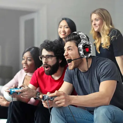 Проводная игровая гарнитура Onikuma Gaming with LED K8, USB, 3.5mm, 2.2m, Camouflage-White - фото 13