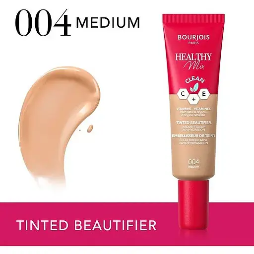 Зволожувальний тональний флюїд Bourjois Healthy Mix Clean відтінок 004 (Medium) 30 мл - фото 3