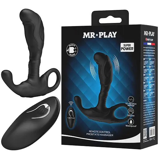 Стимулятор простати Play Remote Control, 11.5 см (чорний) - фото 11