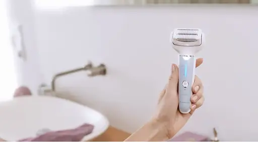 Епілятор Panasonic пінцетний, акумуляторний , пінцет.-60, волог.+сух., насадок-8, футляр, голубий-білий - фото 7