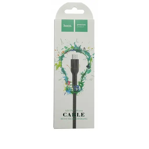 Кабель Hoco U31 Benay Micro charging cable Чорний - фото 2