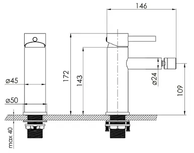 Змішувач для біде Volle Cruze pistola gris 1547.020106 - фото 2