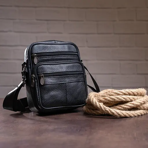 Чоловіча шкіряна сумка Vintage 19х16х4 см sum0012896 - фото 4