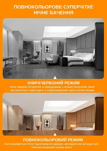 IP-камера цокольная с двойным объективом XON SmartCam Wi-Fi 1080P (UBWEW22VW 7430) Белая - фото 5