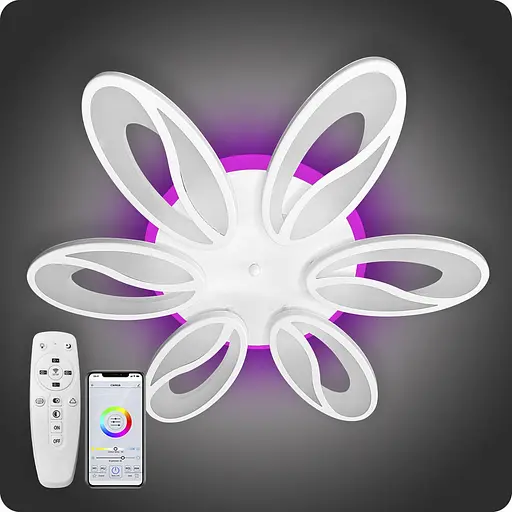 Люстра світлодіодна 517 Dlight 3color з пультом 105Вт Білий (01799) - фото 2