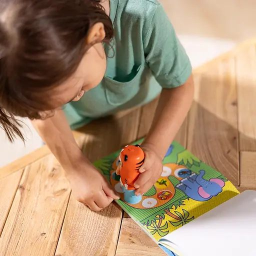 Набір з блокнотом та штампом з наліпками Melissa & Doug Sticker WOW Тигреня (SM93205/6074897) - фото 8