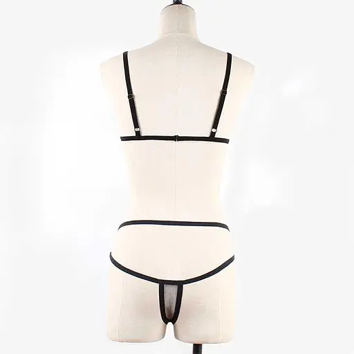 Сексуальний комплект мережива S/M Чорний K0226-2 - фото 2