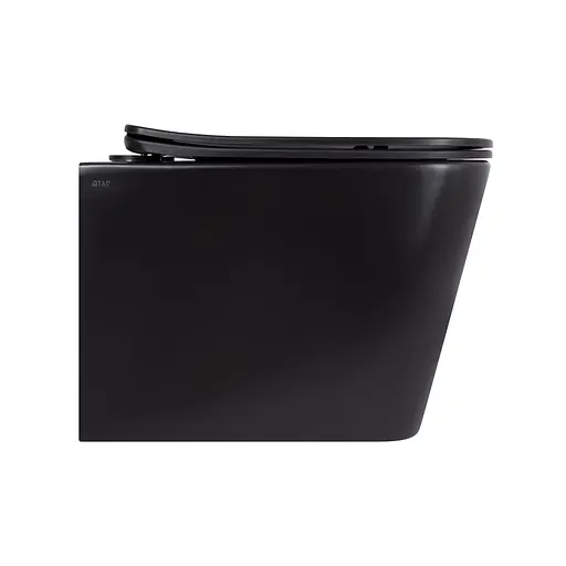 Унитаз подвесной Qtap Tern New Ultra Quiet с сиденьем с сиденьем Soft-Close Black matt QT17332303ASMB, Черный матовый - фото 3