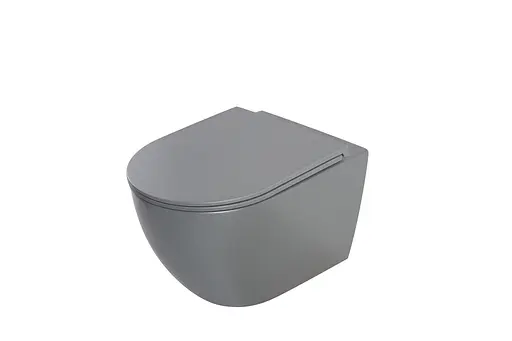 Унитаз подвесной Mixxus Premium Ellipse-0308-T3 gray 490x360x360 мм система смыва Tornado 3.0 MP6654, Графит - фото 6